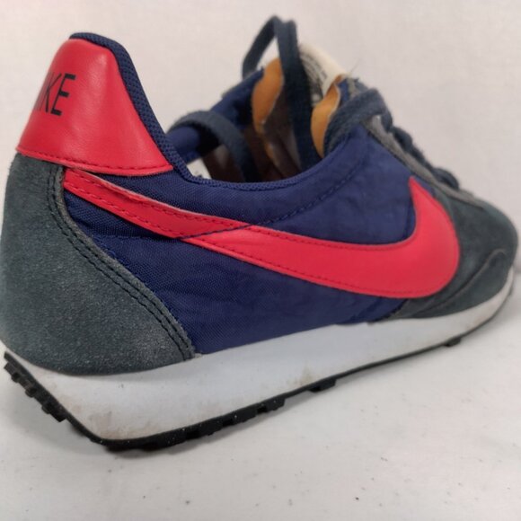 Nike Waffle Trainer Shoes Women 10.5 Midnight Blue Red Swoosh Running Sneakers - Picture 13 of 16